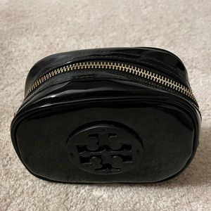 Tory Burch Patent Leather Cosmetic Bag Small Pouch Black